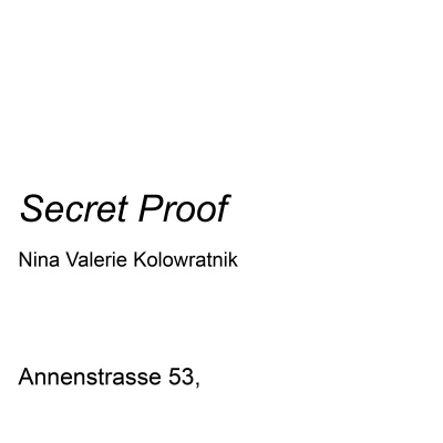 Secret Proof