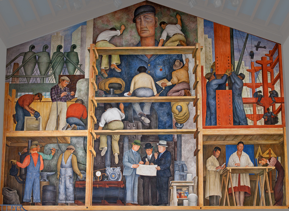 'The Making of a Fresco Showing the Building of a City', Diego Rivera, 1931